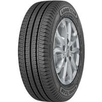 Goodyear EfficientGrip Cargo 2 tire, black with detailed tread pattern, sidewall branding, and silver alloy wheel.