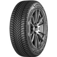 Goodyear UltraGrip Performance 3 tire, 225/55 R18, black tread with detailed grooves, silver alloy wheel.