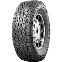 Kumho Road Venture AT52 tire, 235/60 R18, rugged tread pattern, black sidewall, silver rim, XL load rating.