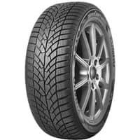 Kumho WinterCraft WP52+ tire, 175/65 R14, black tread with intricate winter pattern, silver alloy wheel.