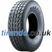 Maxxis C9272 tire, 18.5x6.00-10, black rubber with deep tread pattern, sidewall branding, front wheel use.