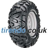 Maxxis M917 Bighorn tire, 26x8.00 R12, aggressive tread pattern, black rubber, white sidewall lettering.