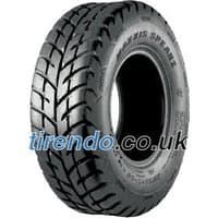 Maxxis M991 Spearz tire, black with deep tread pattern, size 17.5x7.5-10, dual branding, front wheel.