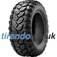 Black Maxxis MU07 Ceros tire, 26x9.00 R14, with rugged tread pattern for off-road use, dual branding visible.