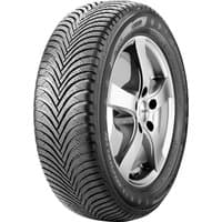 Michelin Alpin 5 tire, 205/60 R16 92H, with black tread and silver rim, featuring a V-shaped tread pattern.