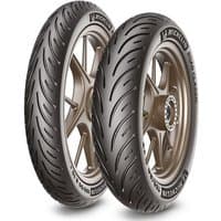 Michelin Road Classic motorcycle tyre, 130/80 B18, rear, black with grooved tread pattern, tubeless/tube type.