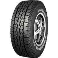 Nankang Conqueror A/T tire, 215/65 R16C, rugged tread, white lettering, black sidewall, silver rim.