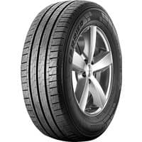 Pirelli Carrier tire, 205/65 R16C, black with deep grooves and tread pattern, mounted on a silver alloy wheel.