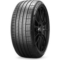 Black Pirelli P Zero PZ4 tyre 335/30 R20 with wide tread, deep grooves, and reinforced sidewall for extra load.