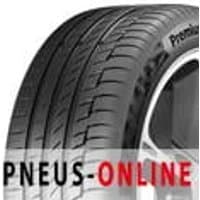Continental PremiumContact 6 tire with black tread pattern and sidewall text on a silver alloy wheel.