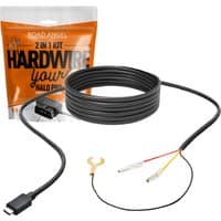 "Black Road Angel Halo Pro dash cam hardwire kit with coiled cable, connectors, and orange packaging"