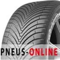 Kumho Solus 4S HA32 XL tire with V-shaped tread pattern and black sidewall, mounted on a silver alloy wheel.