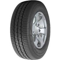 Toyo NanoEnergy Van tire, 215/70 R15C, black tread with silver alloy wheel, 8PR rating.