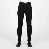 Black women's motorcycle jeans Knox Calder Cordura, slim fit with high waist and reinforced stitching.