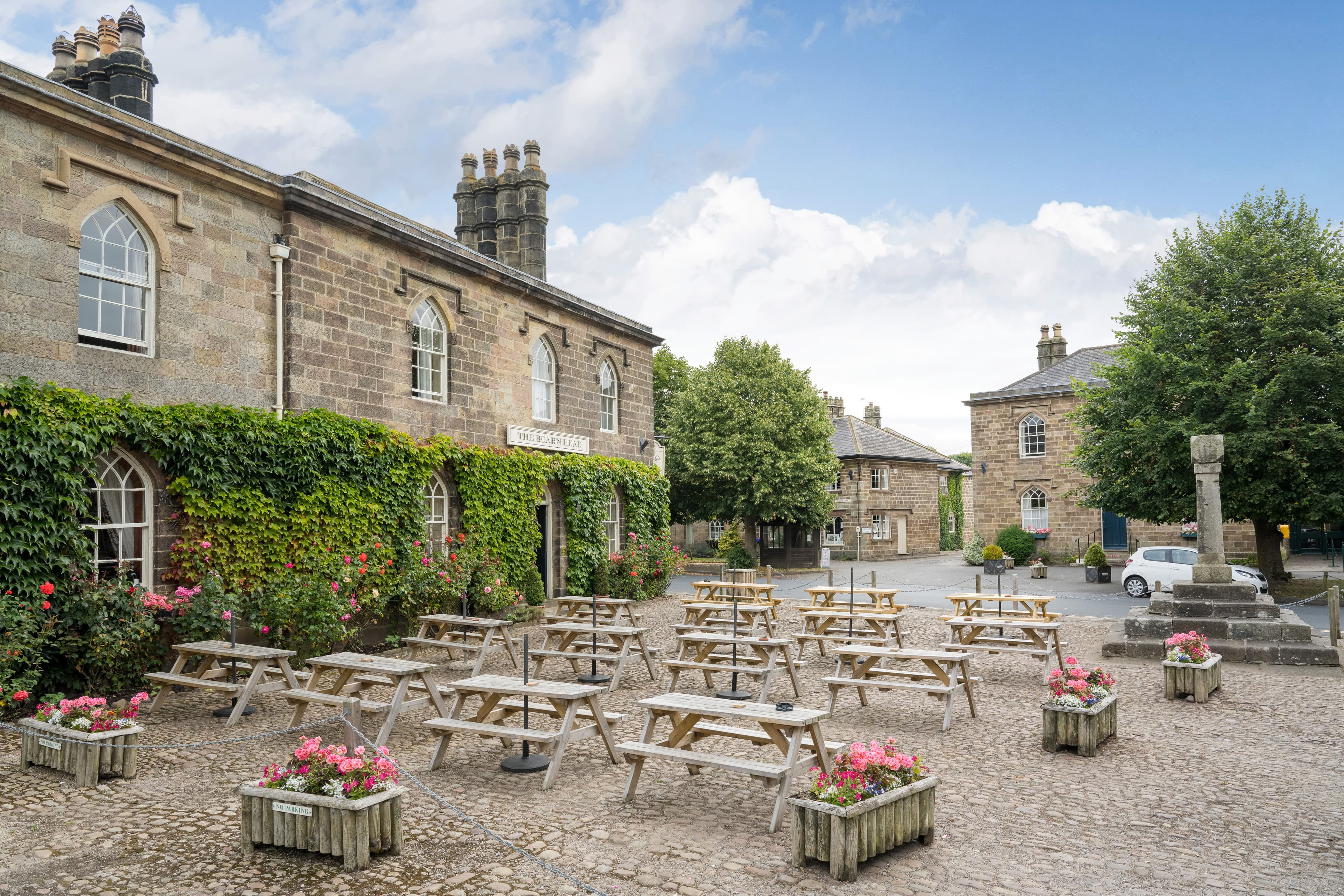 Slice of historic village of Ripley Castle Estate up for sale as The Boars Head Hotel and Birchwood House come to market