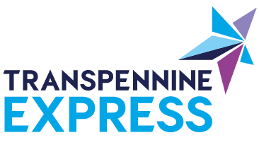 TransPennine Express logo featuring a colorful star design, symbolizing connectivity and travel across Yorkshire.