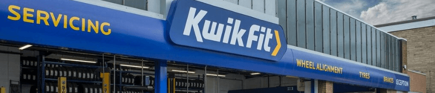 Kwik Fit garage with blue signage and service bays