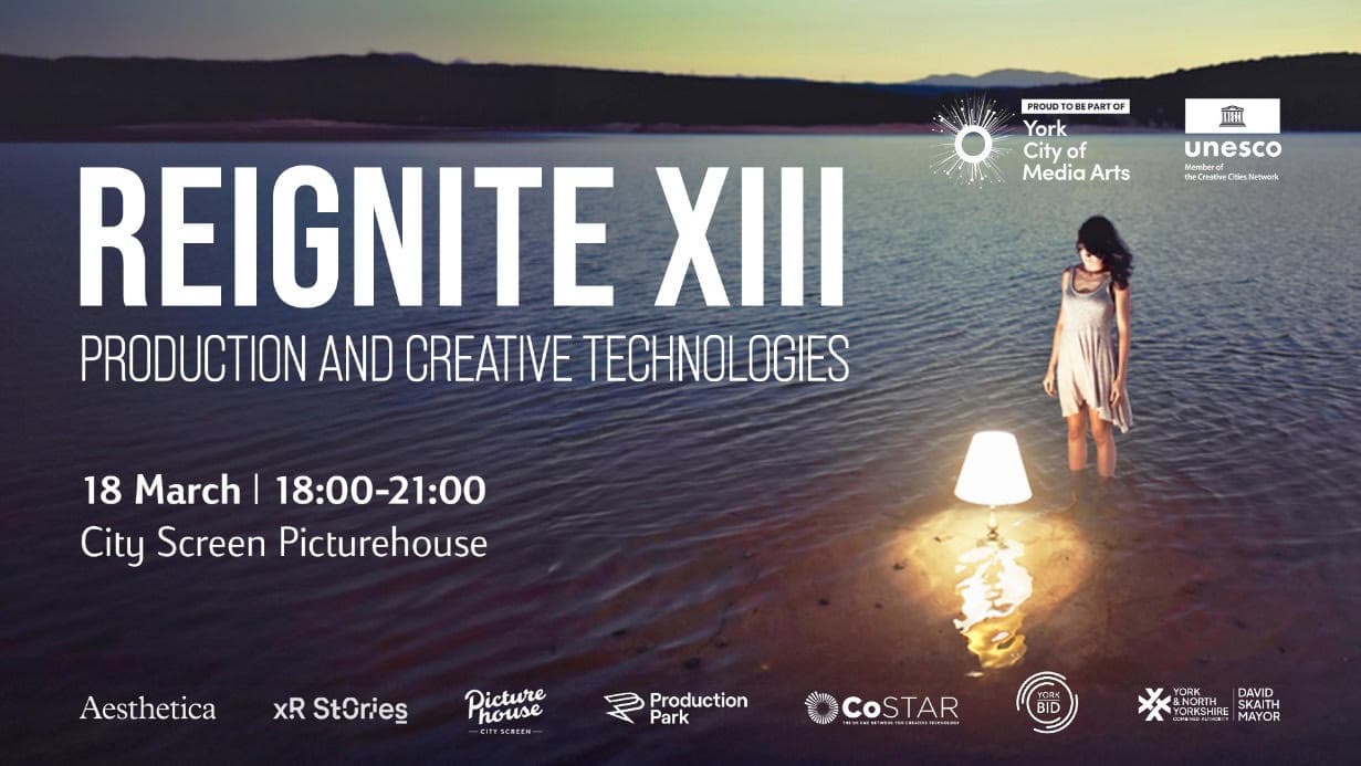 Woman in white dress standing by illuminated lamp in lake