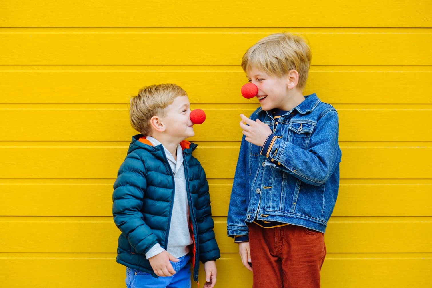 red noses on kids