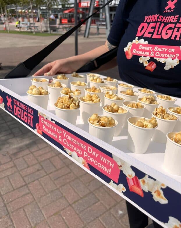 Rhubarb and custard popcorn