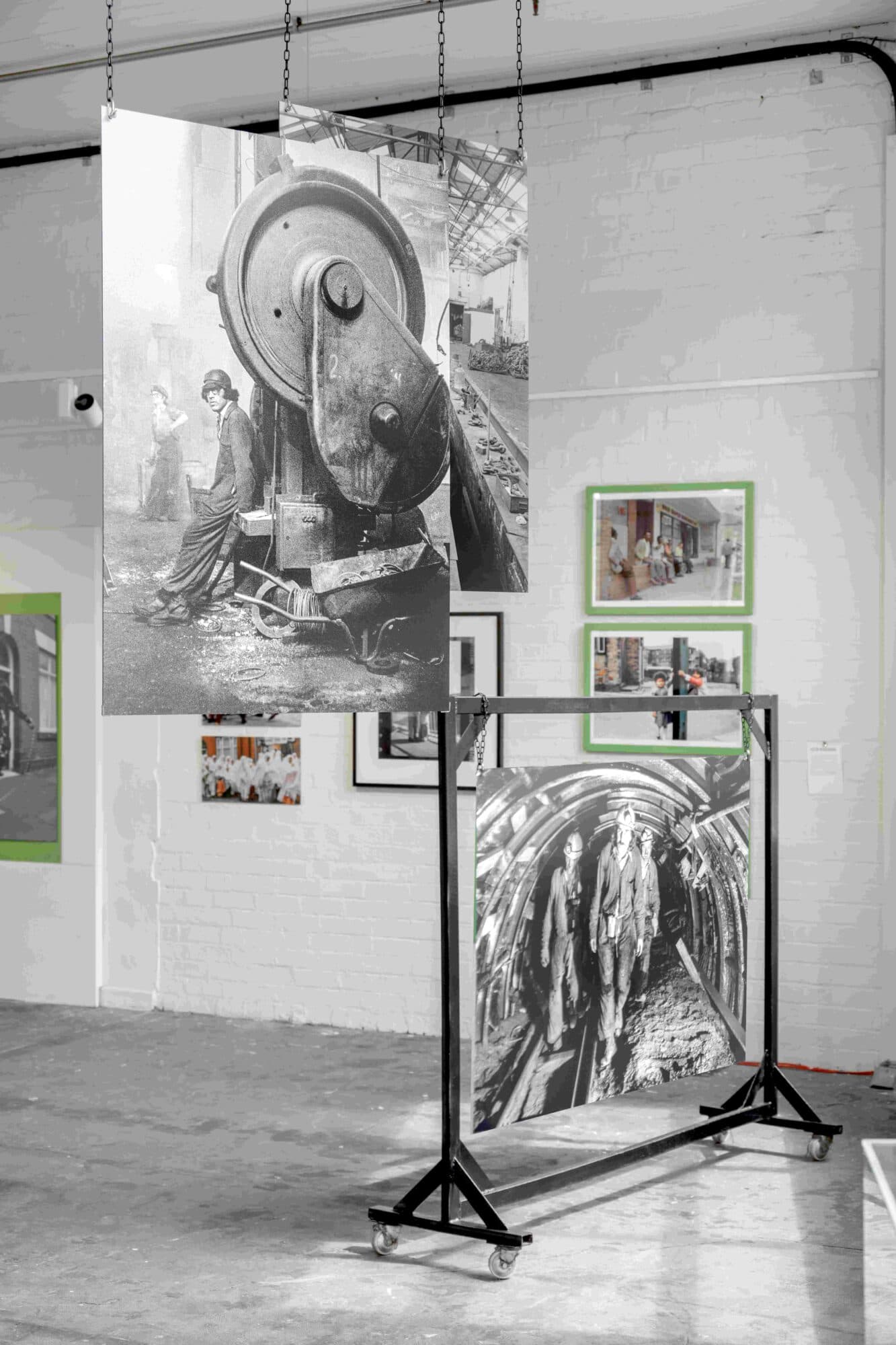 Artist Janine Wiedel in the Many Hands exhibition at Sunny Bank Mills. Photo by Harry Meadley _MB1