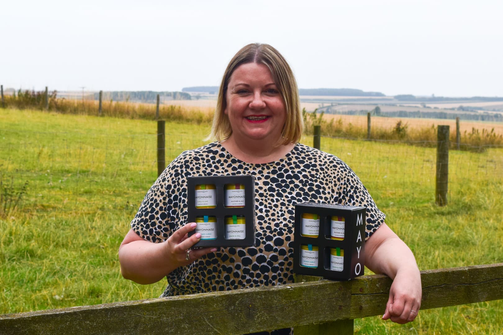 Sara Roustoby with the new Mayo Box