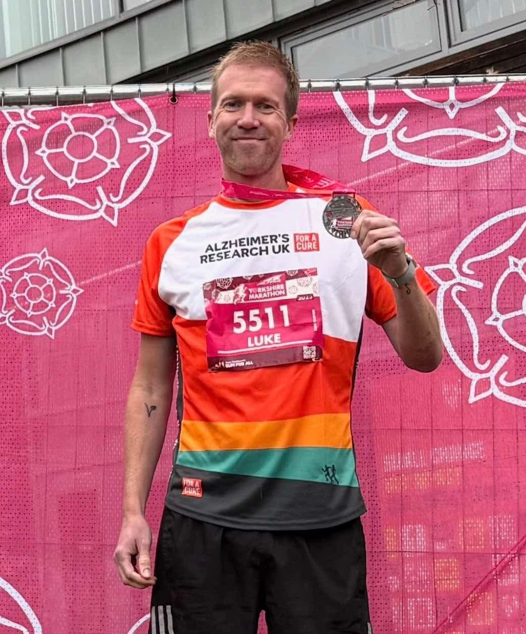 Luke Glover completes the Yorkshire Marathon