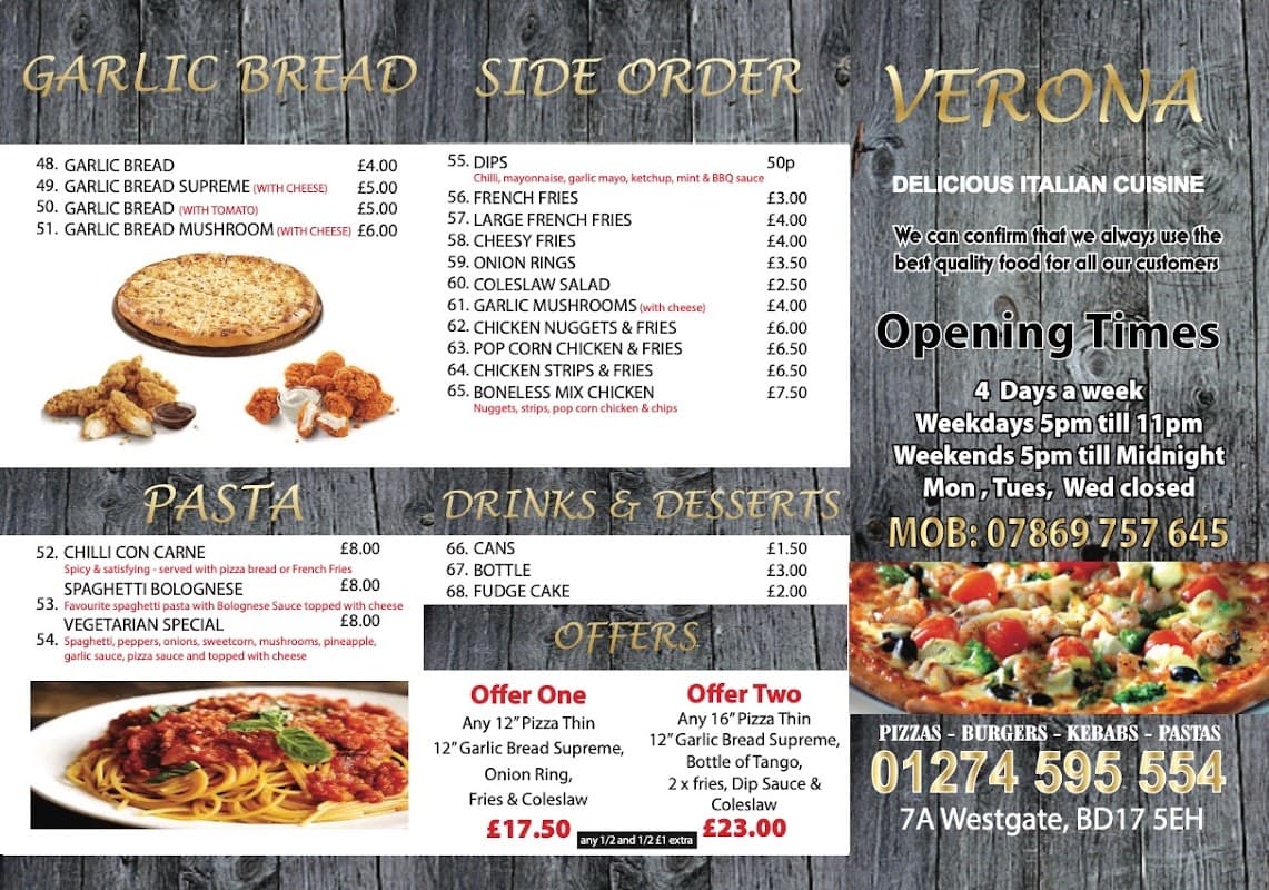 Verona Pizza - Takeaway in baildon