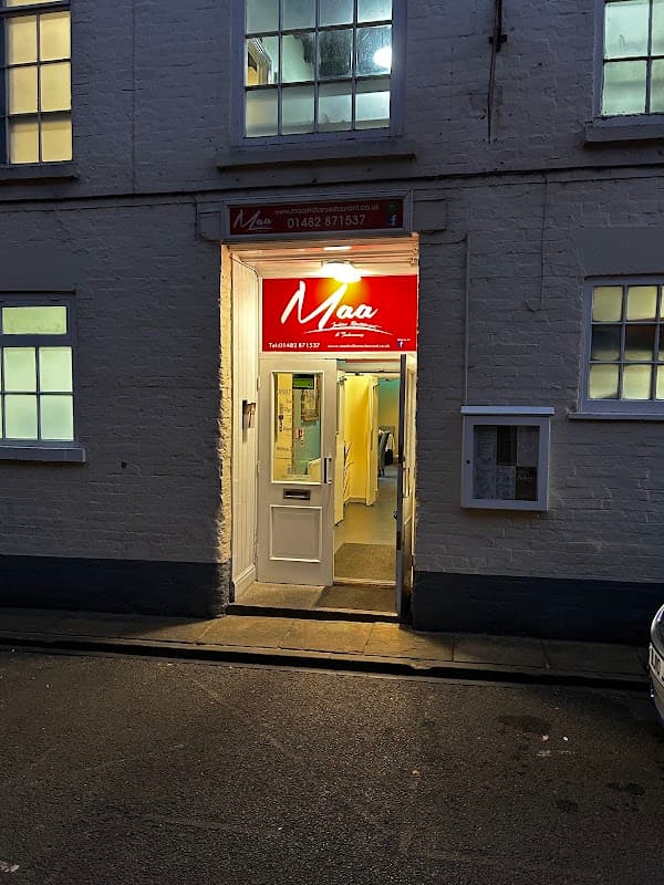 Dining at Maa Indian Restaurant in beverley