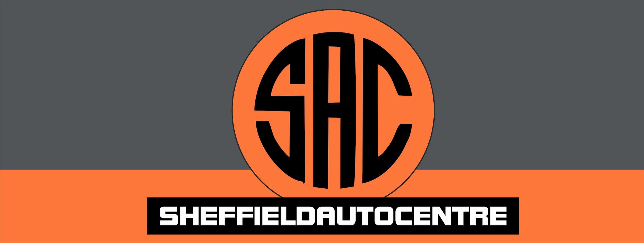 Logo of Sheffield Auto Centre featuring bold letters "SAC" in orange and black against a gray background.