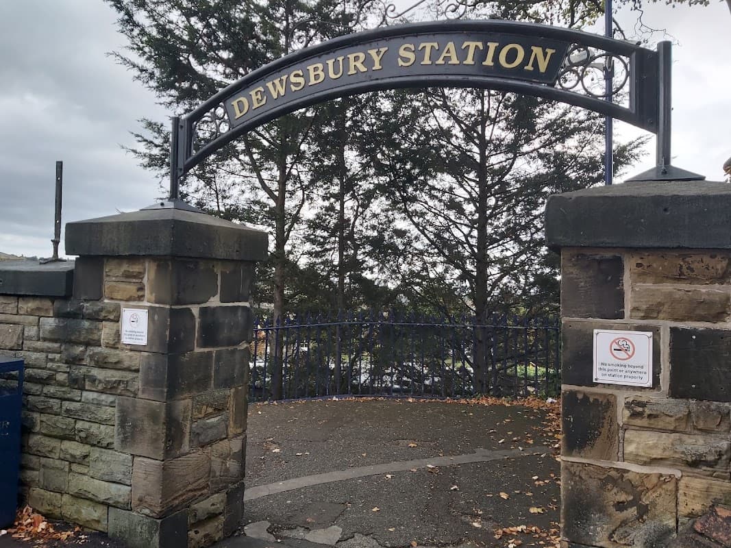 Bus Stop at Dewsbury Railway Station - Railway Stations in dewsbury