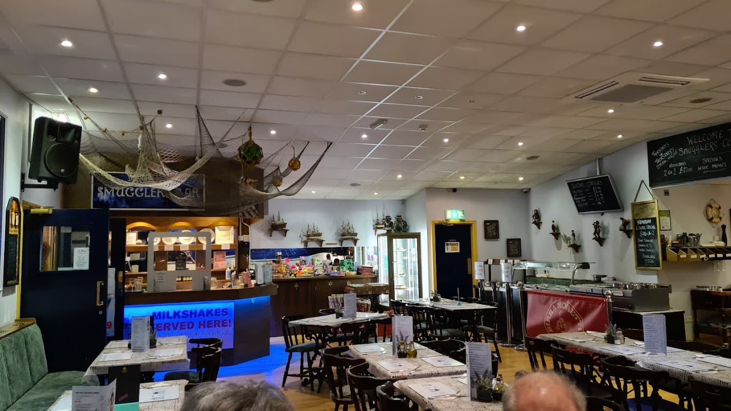 Dining at Smugglers Cove in filey