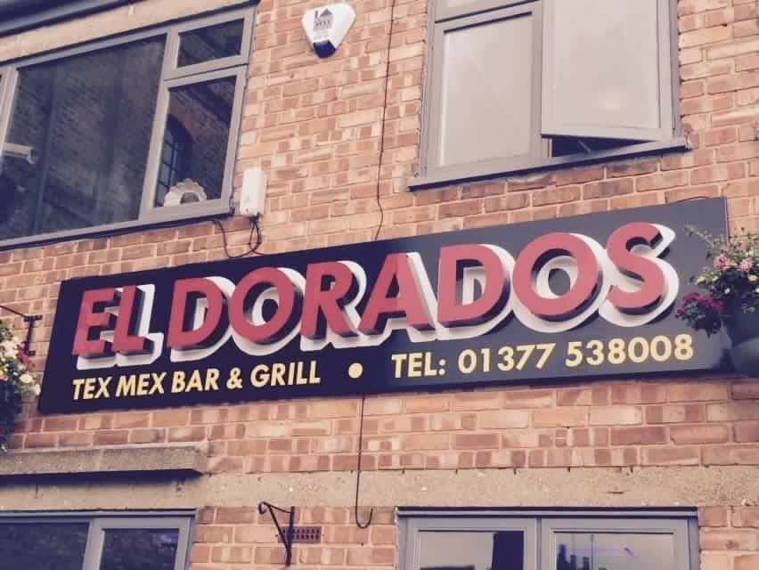 Dining at El Dorados Tex Mex in great driffield
