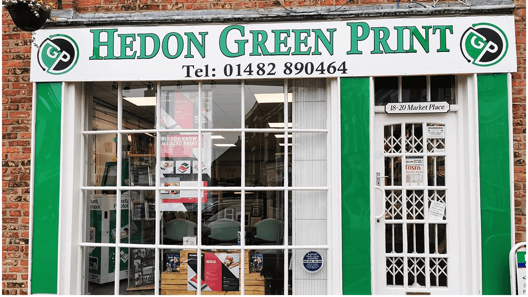 Hedon Green Print - Stationers in hedon