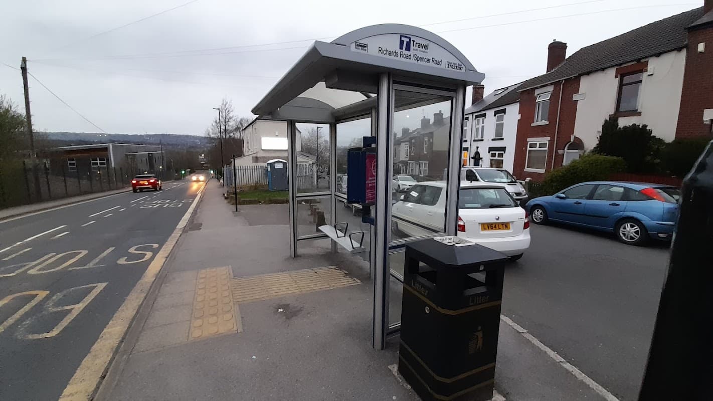 Bus Stop at Richards Road/Spencer Road - Bus Stops in heeley