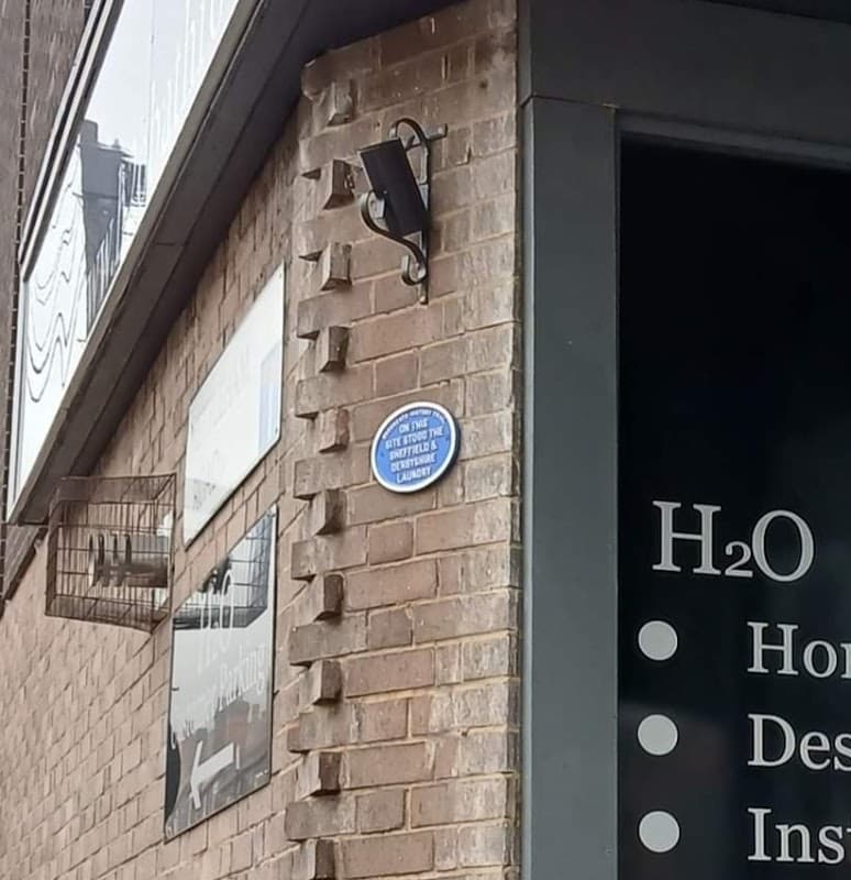 Site Of The Sheffield & Derbyshire Laundry Blue Plaque (Woodseats History Trail)