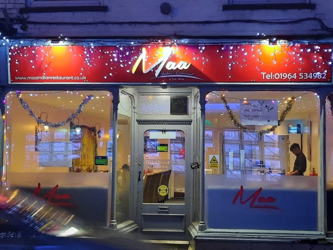 Dining at Maa Indian Restaurant in hornsea