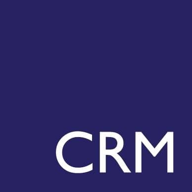 CRM (North East) Ltd. logo on a blue background, featuring bold white text.