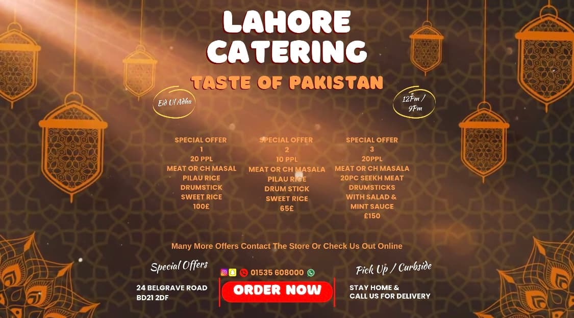 Dining at Lahore Catering in keighley