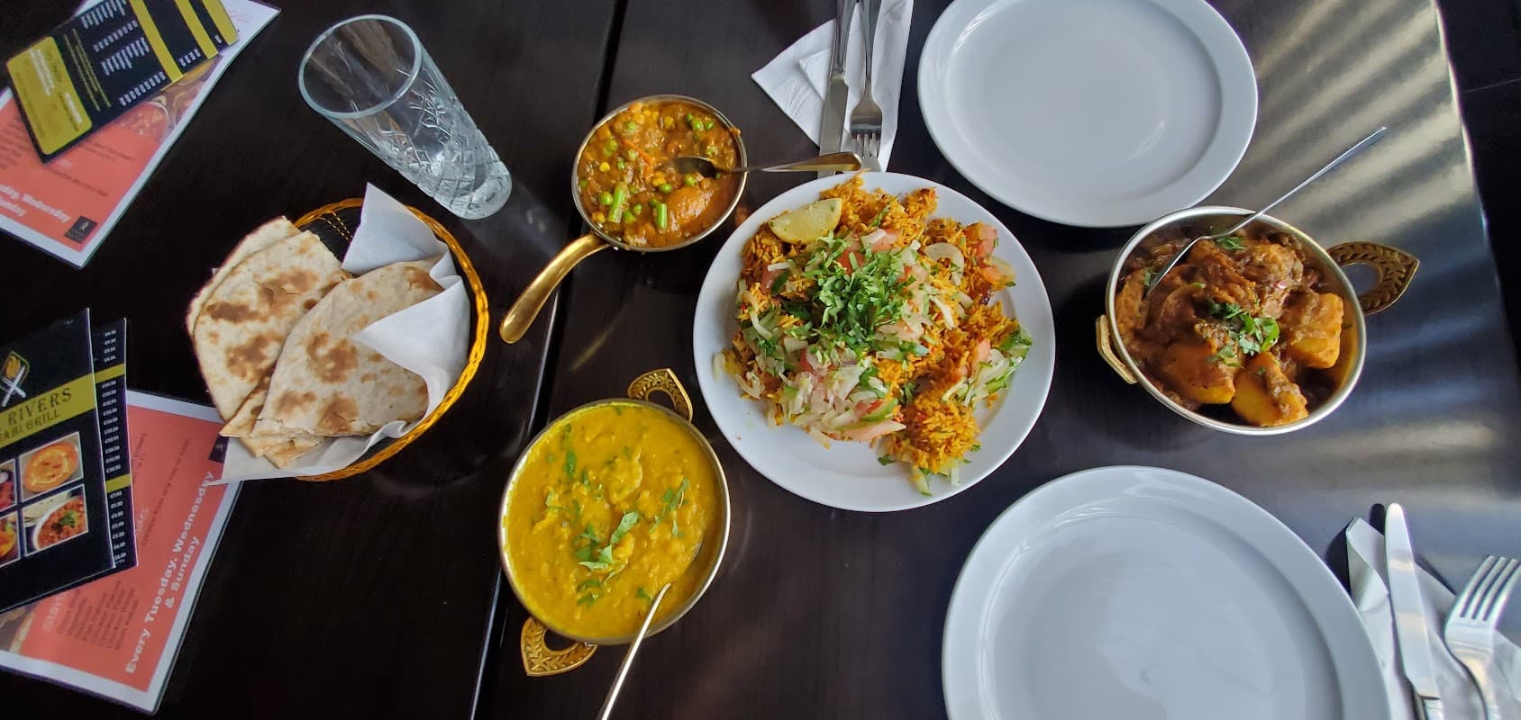 Dining at Five Rivers Punjabi Grill in maltby