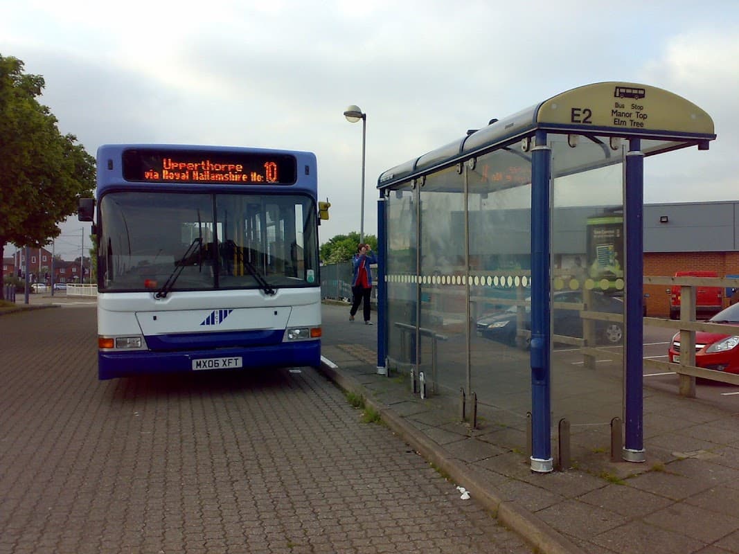 Bus Stop at Manor Top Interchange/Hurlfield Road E2 - Bus Stops in manor