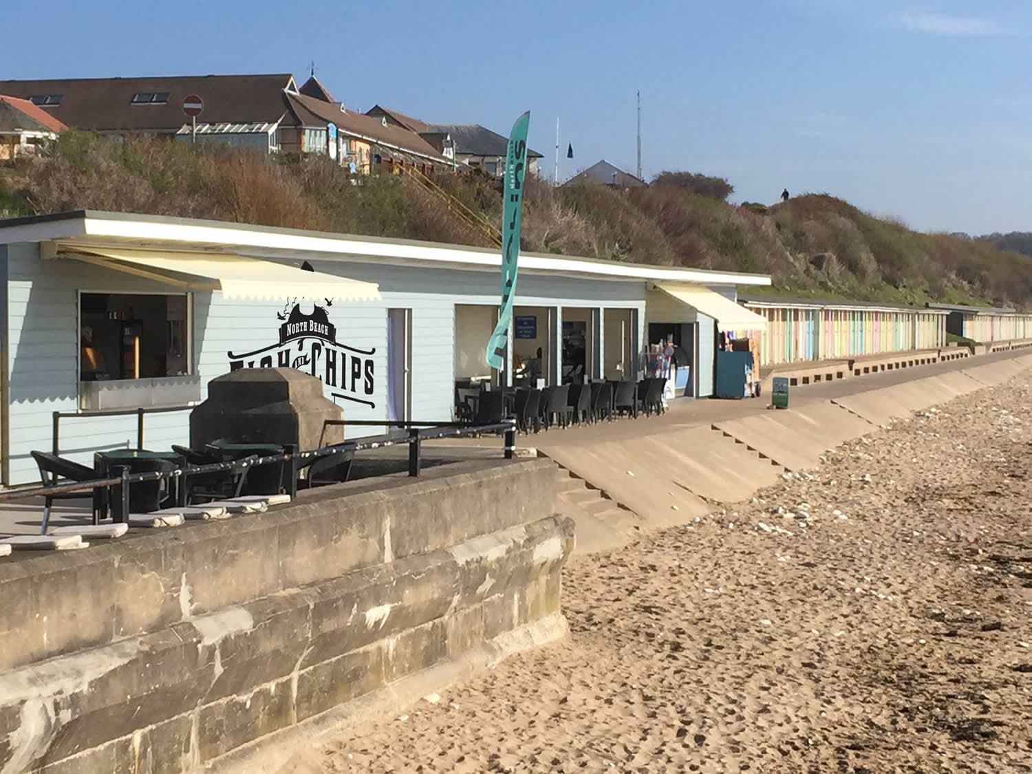 Dining at North Beach Fish & Chips in yorkshire