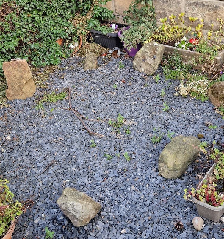 Cafe Garden stone circle. in otley