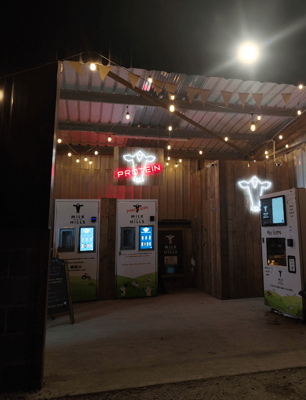 Milk from the Hill's milk, milkshake, ice cream and coffee vending shed - Ice Cream Shops in penistone