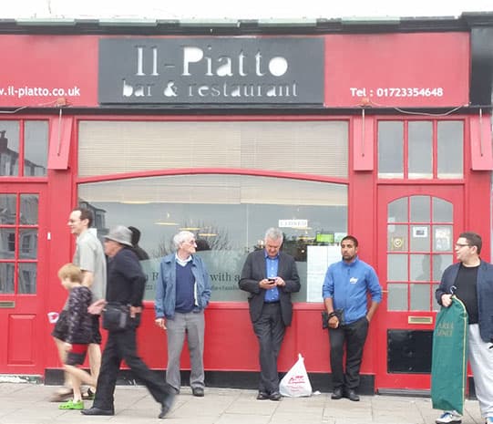 Dining at il Piatto Italian restaurant in scarborough