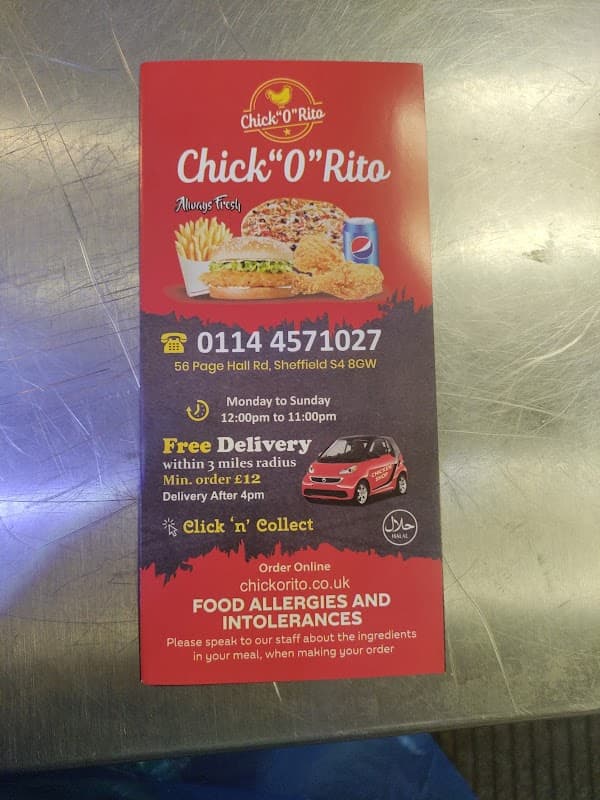 CHICK 'O' RITO - Takeaway in sheffield