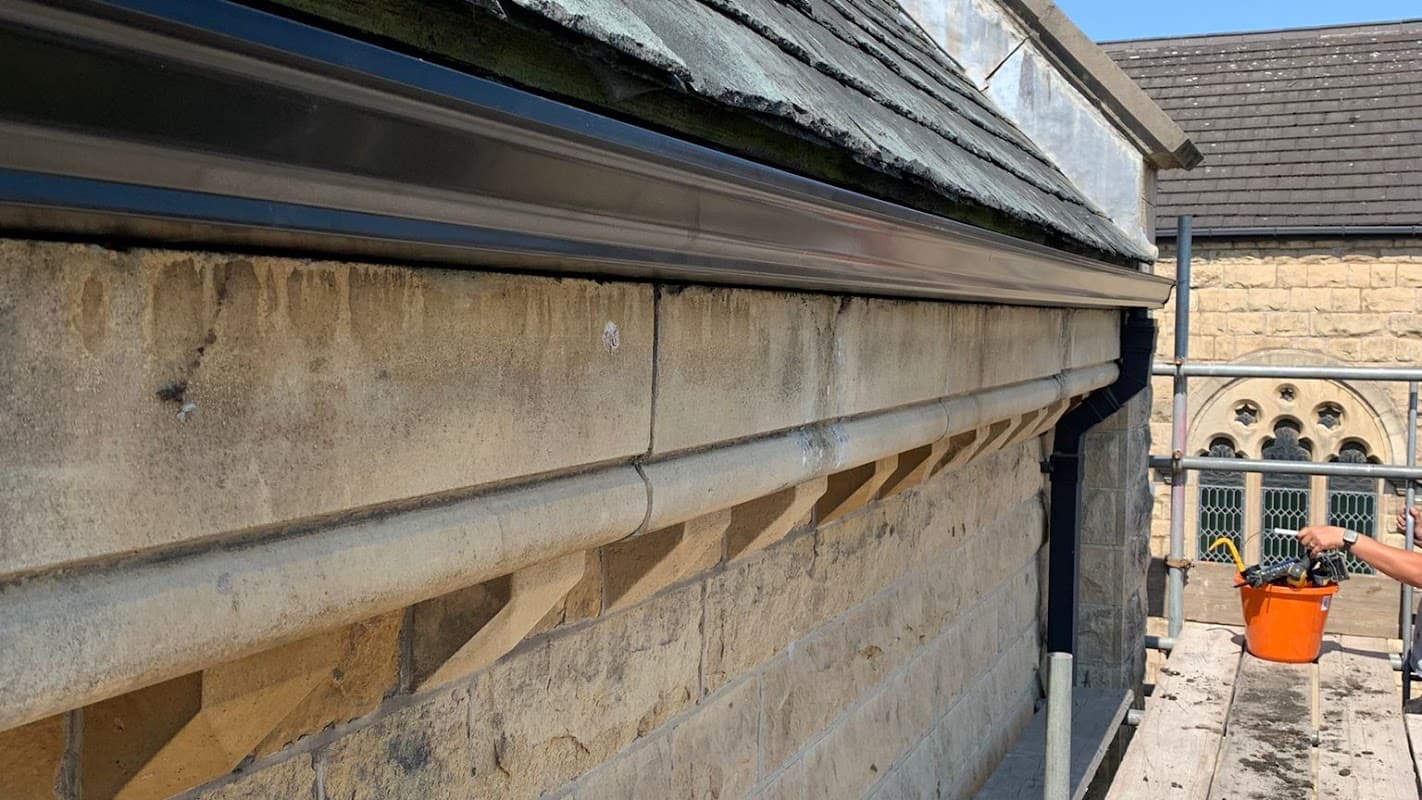 Risco roofing and seamless aluminium guttering. - Roofers in sheffield