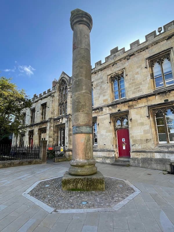 Roman column in Minster Yard - Monuments in york