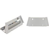 White HP Poly Studio X52/V52 wall mount with sleek design, two mounting brackets, and multiple screw holes.