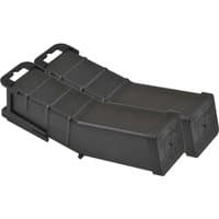 Black Rentokil Live Capture Mouse Traps, rectangular with hinged lids and ventilation holes.